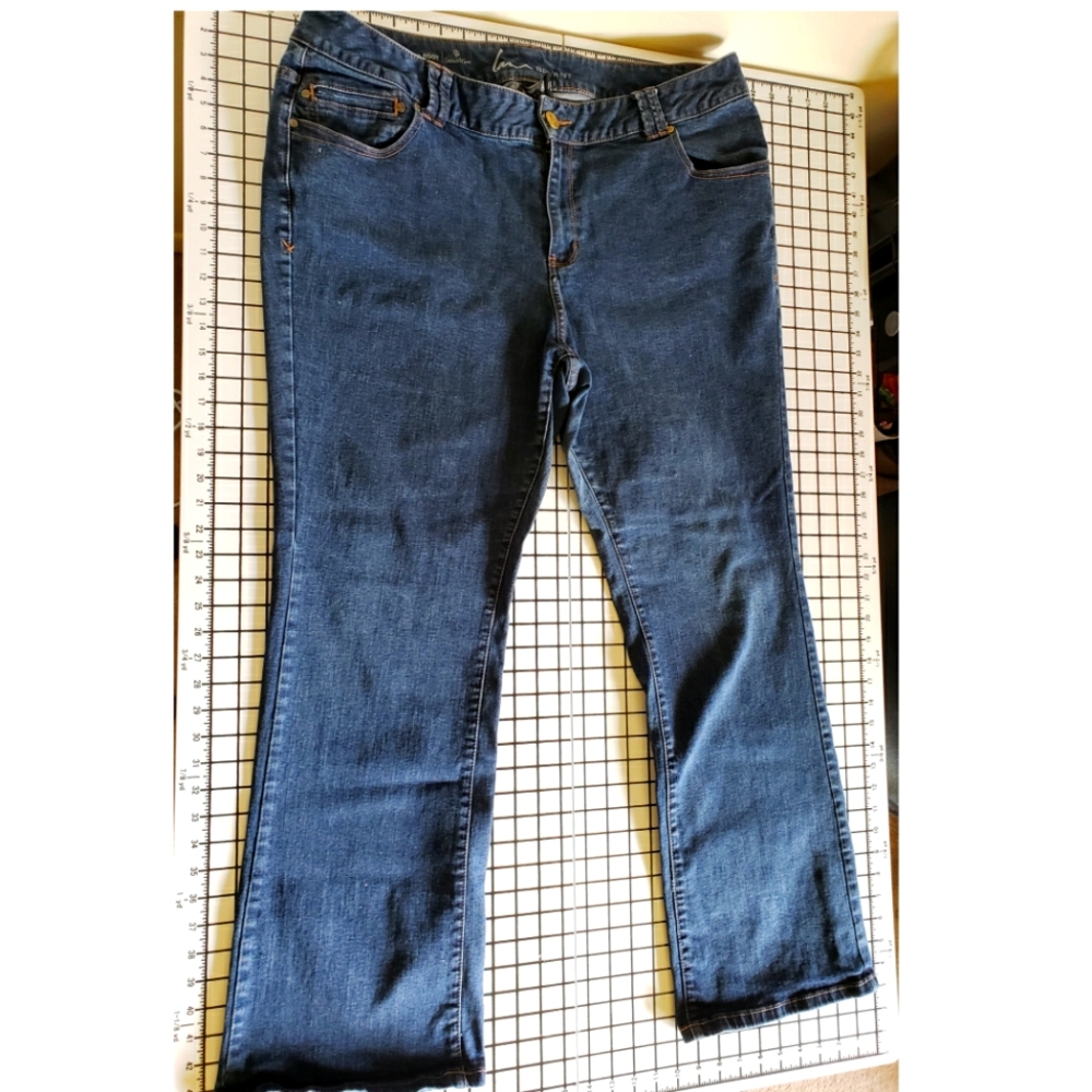 Lane Bryant genius fit slim boot cut blue jeans